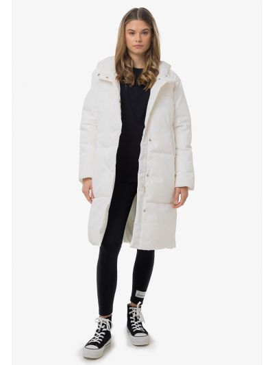 Solid Waterproof Puffy Hooded Coat