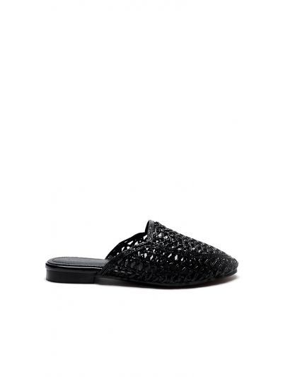 Wave Basket Weave Mules Sandals