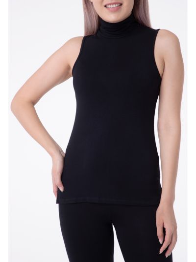 High Neck Sleeveless Basic Top -Sale