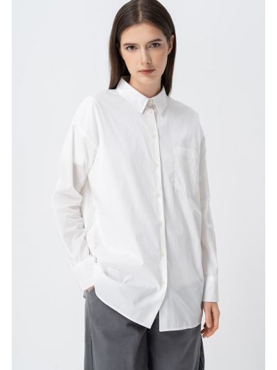 Drop Shoulder Oversized Solid Shirt