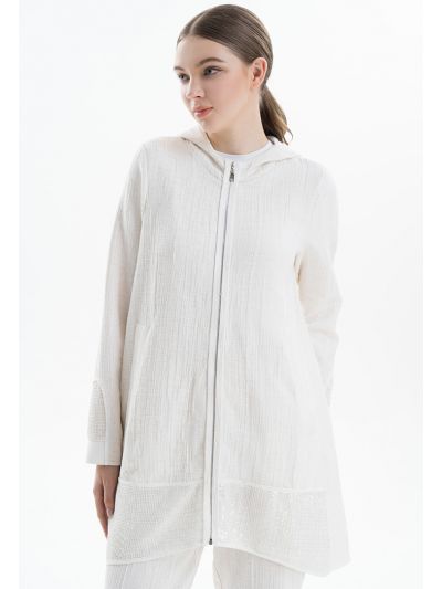 Solid Sequenced Textured Jacket -Sale