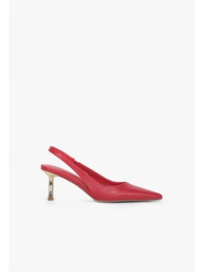 Classic PU Leather Slingback Pumps