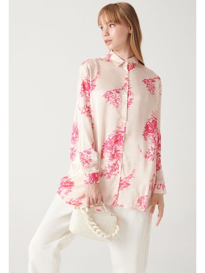 Floral Contrast Patterned Shirt -Sale