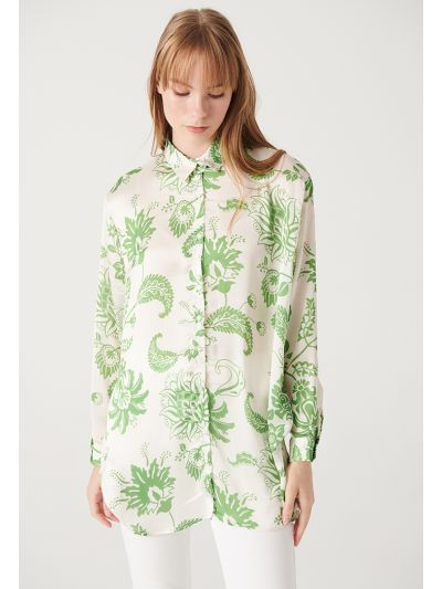 Floral Contrast Patterned Shirt