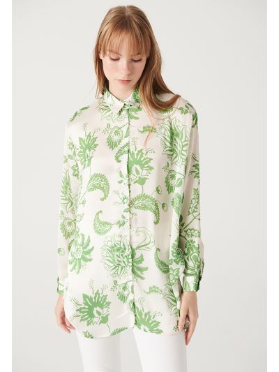 Floral Contrast Patterned Shirt -Sale