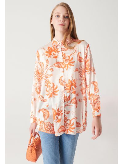 Floral Contrast Patterned Shirt -Sale