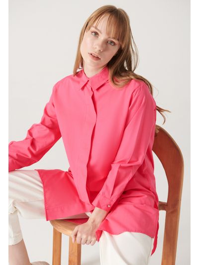 Solid Midi Classic Shirt -Sale