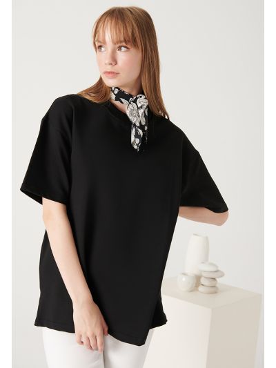 Classic Elasticated Crewneck T-Shirt -Sale