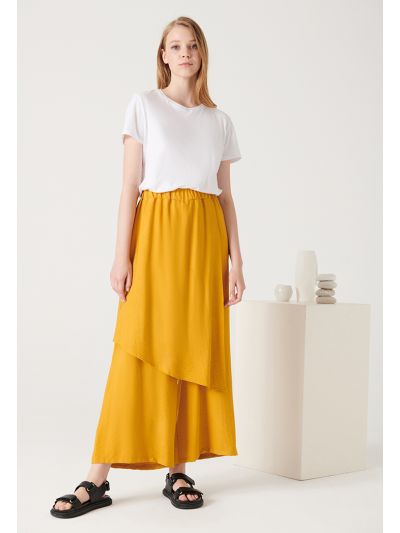 Overlap Wrap Straight Leg Casual Trouser -Sale