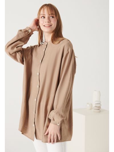 Back Pleated Loose Fit Shirt -Sale