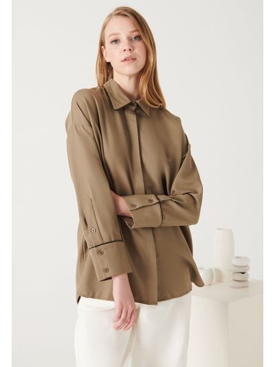 Concealed Buttoned Down Solid Shirt -Sale