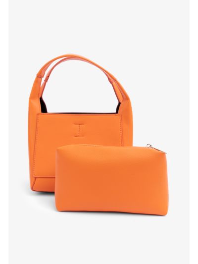 Classic Plain PU Leather Hand Bag