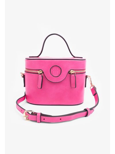 Solid Oval Shaped Hand Bag