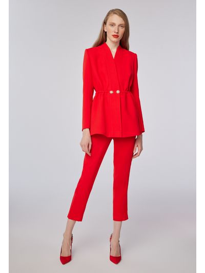 Solid Elasticated Waist Trouser -Sale