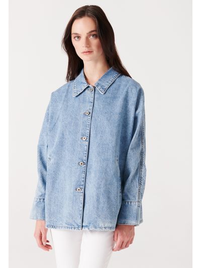 Oversized Light Blue Denim Jacket -Sale