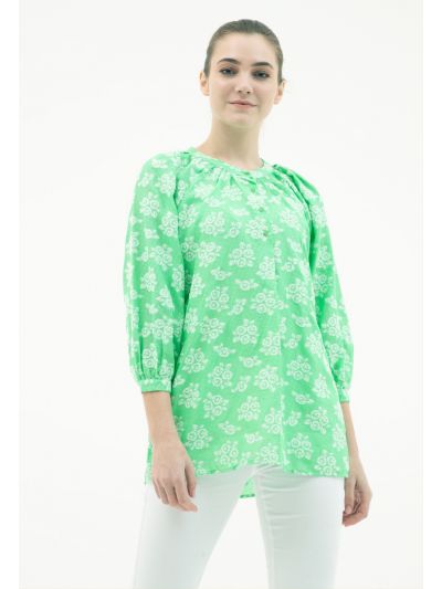 Floral Motif Embroidered Blouse -Sale