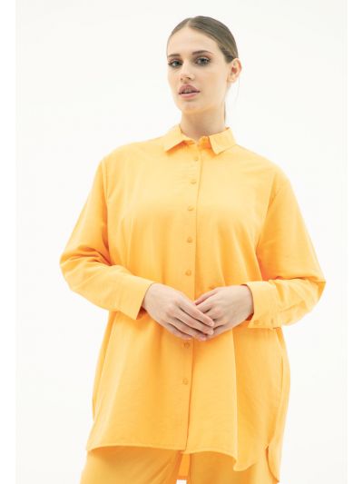 Oversize Classic Fit Solid Shirt (Free Size) -Sale
