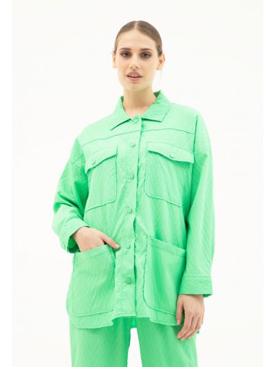 Allover Chevron Textured Jacket -Sale