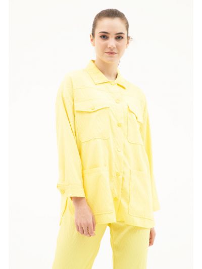 Allover Chevron Textured Jacket -Sale