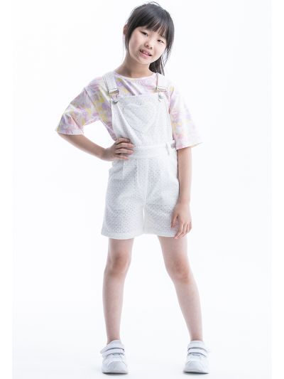 Schiffli Heart Shaped Pockets Jumpsuit -Sale