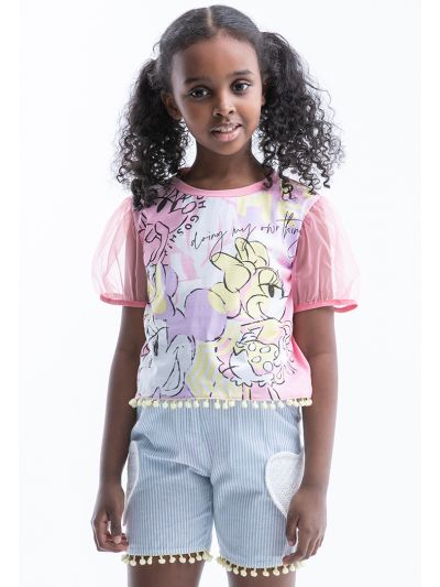Disney Minne Mouse Pom Pom Tassel T-Shirt
