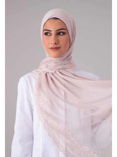 Mesh Scallop Lace Hijab