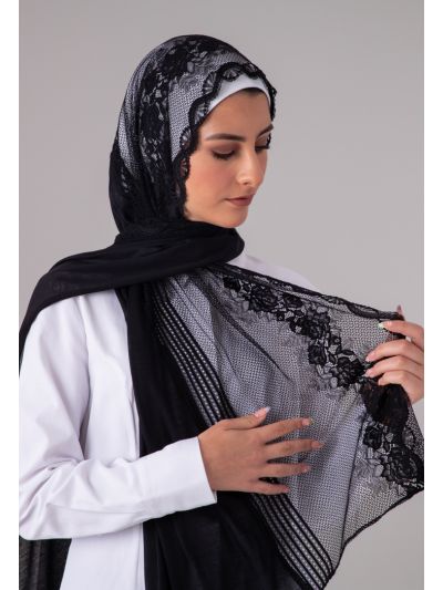 Mesh Scallop Lace Hijab