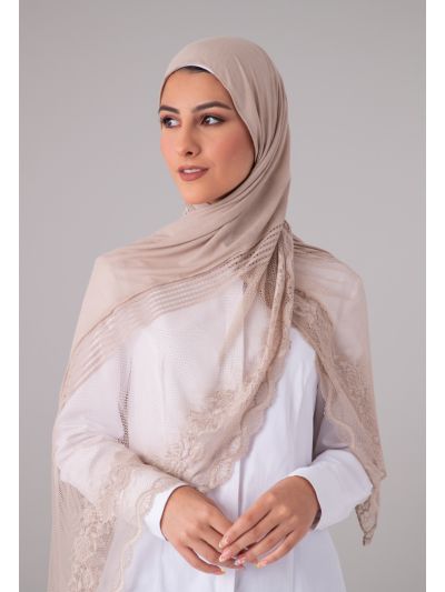 Mesh Scallop Lace Hijab
