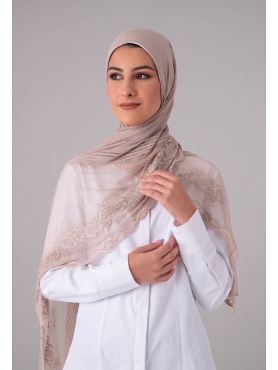 Mesh Scallop Lace Hijab
