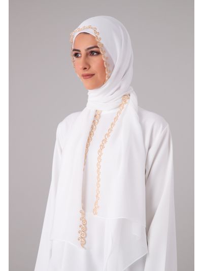 Solid Scallop Hem Hijab