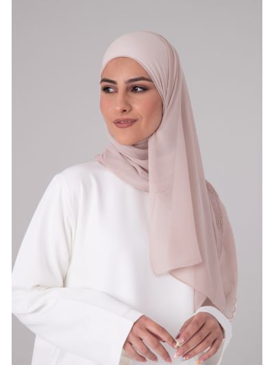 Scallop Solid Lace Chiffon Hijab