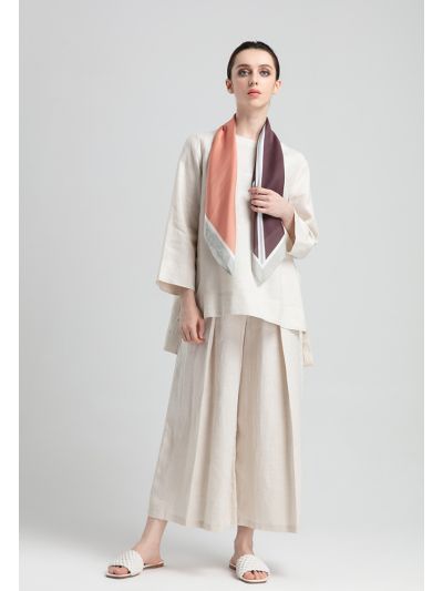 Solid Color Linen Wide Leg Pants