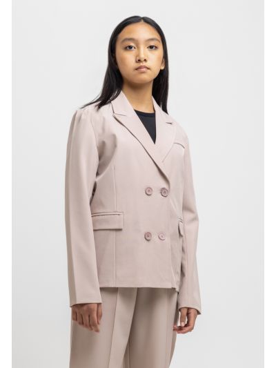 Double Breasted Notch Lapel Blazer - Co Ords -Sale