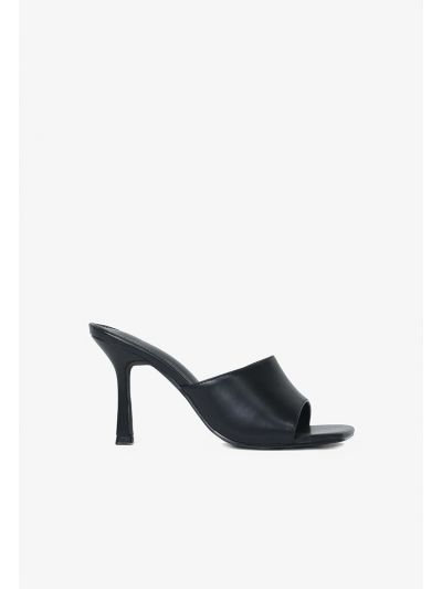 Solid Square Open Toe Sandals