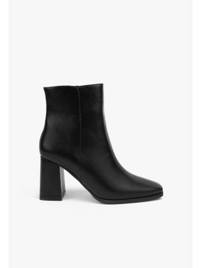 Classic PU Leather Heeled Boots