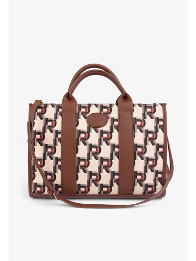 Monogram PU Leather Tote Bag