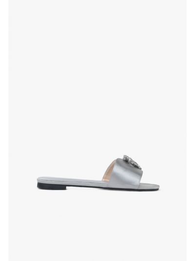 Rhinestones Embellished Flat Sandals