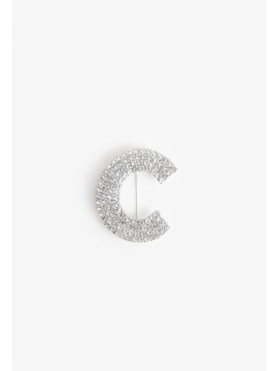 Shiny C Letter Strass Brooch Pin -Sale