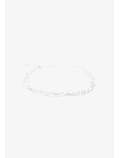 Solid Embellished Chained Belt