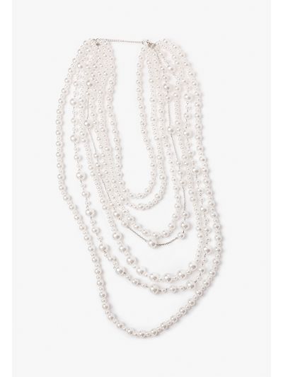 Multistrand Faux Pearls Necklace
