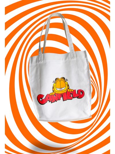 Garfield Print Top Carry Handle Tote Bag