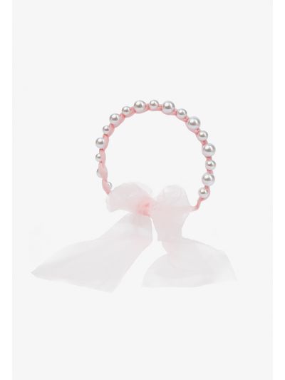 Mesh Faux Feather Wrap Ribbon Headband