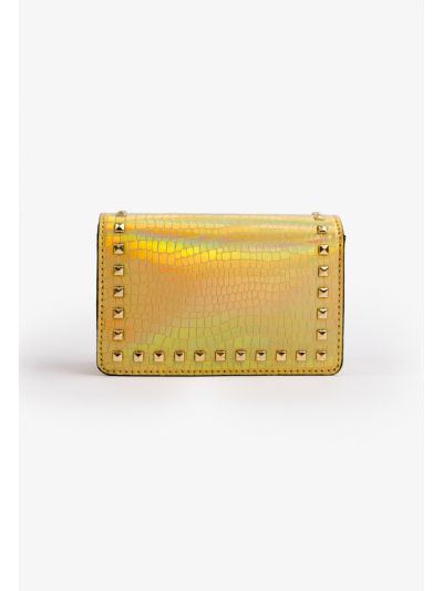 Holographic Rock studded Crossbody Bag