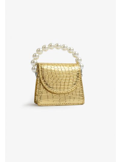 Textured Micro Metallic Crossbody Clutch