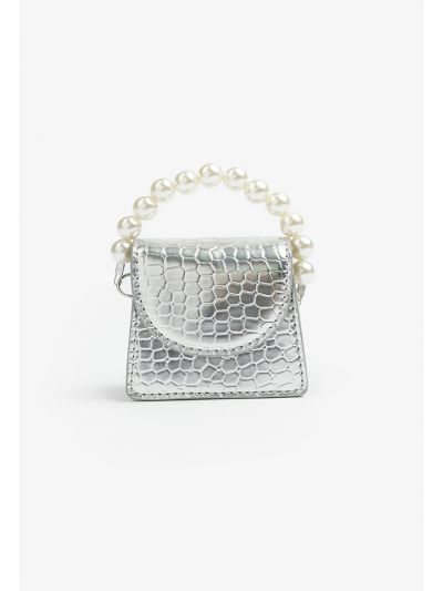 Textured Micro Metallic Crossbody Clutch