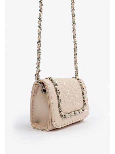 Quilted Silver Chain Mini Crossbody Bag