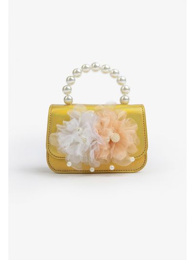 Metallic Floral Crossbody Bag