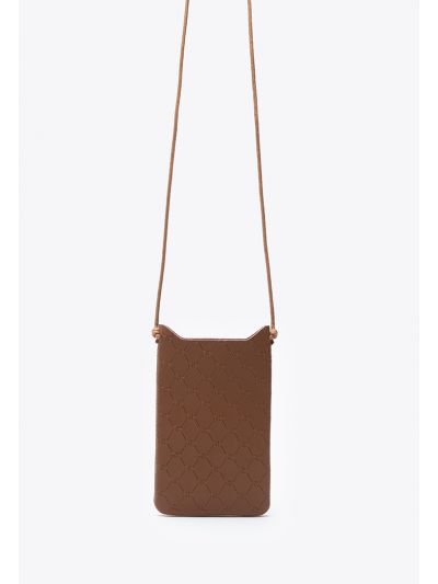 Textured Monogram Mobile Crossbody Pouch