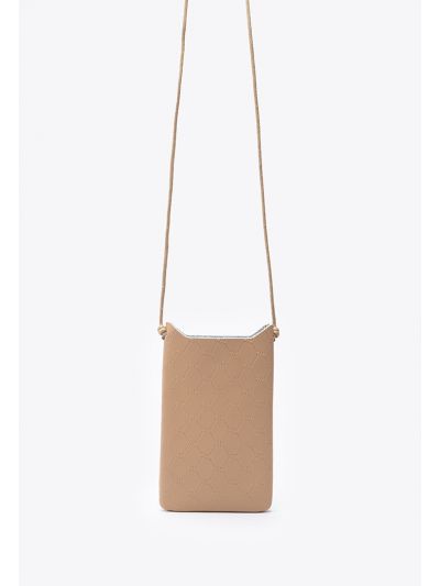 Textured Monogram Mobile Crossbody Pouch