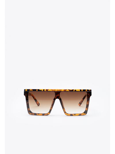 Big Frame Square Top Rivet Sunglasses